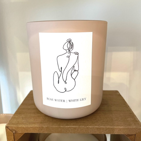 HER line art Coconut Soy Candle