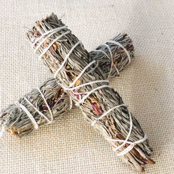 Rose Quartz Sage Smudge Kit
