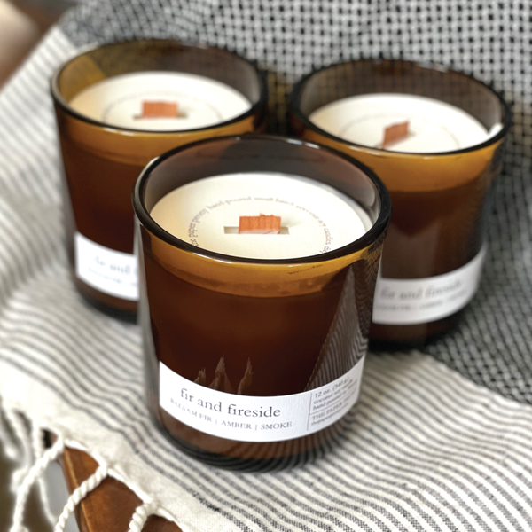 Fir and Fireside Coconut Soy Candle