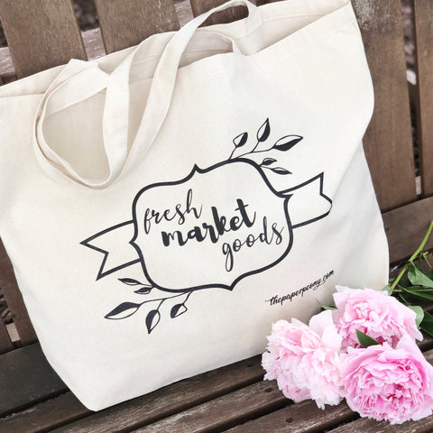 Farmers Market Cotton Canvas Tote